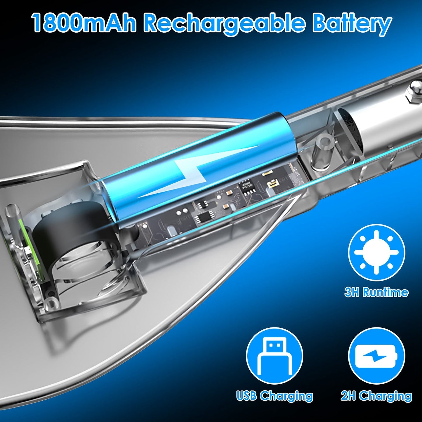 3 in 1 Extendable Snow Brush Ice Scraper and Snow Shovel with LED Lights USB Rechargeable Car Snow Removal Tool