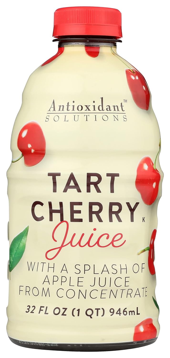 Antioxidant Solutions, 100% Tart Cherry Juice, 32 fl oz, Pack of 6, Certified Organic