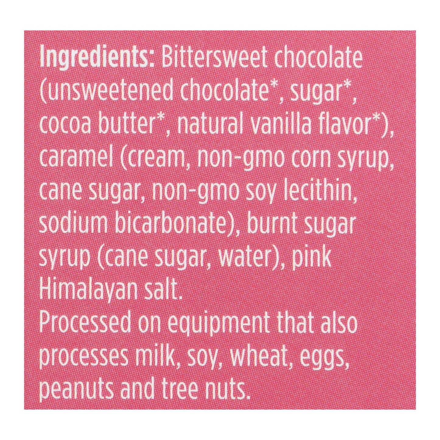 Vosges Haut-Chocolat Burnt Caramel Bar, 72% Cocoa, Pink Salt, 3 Oz., Case of 12