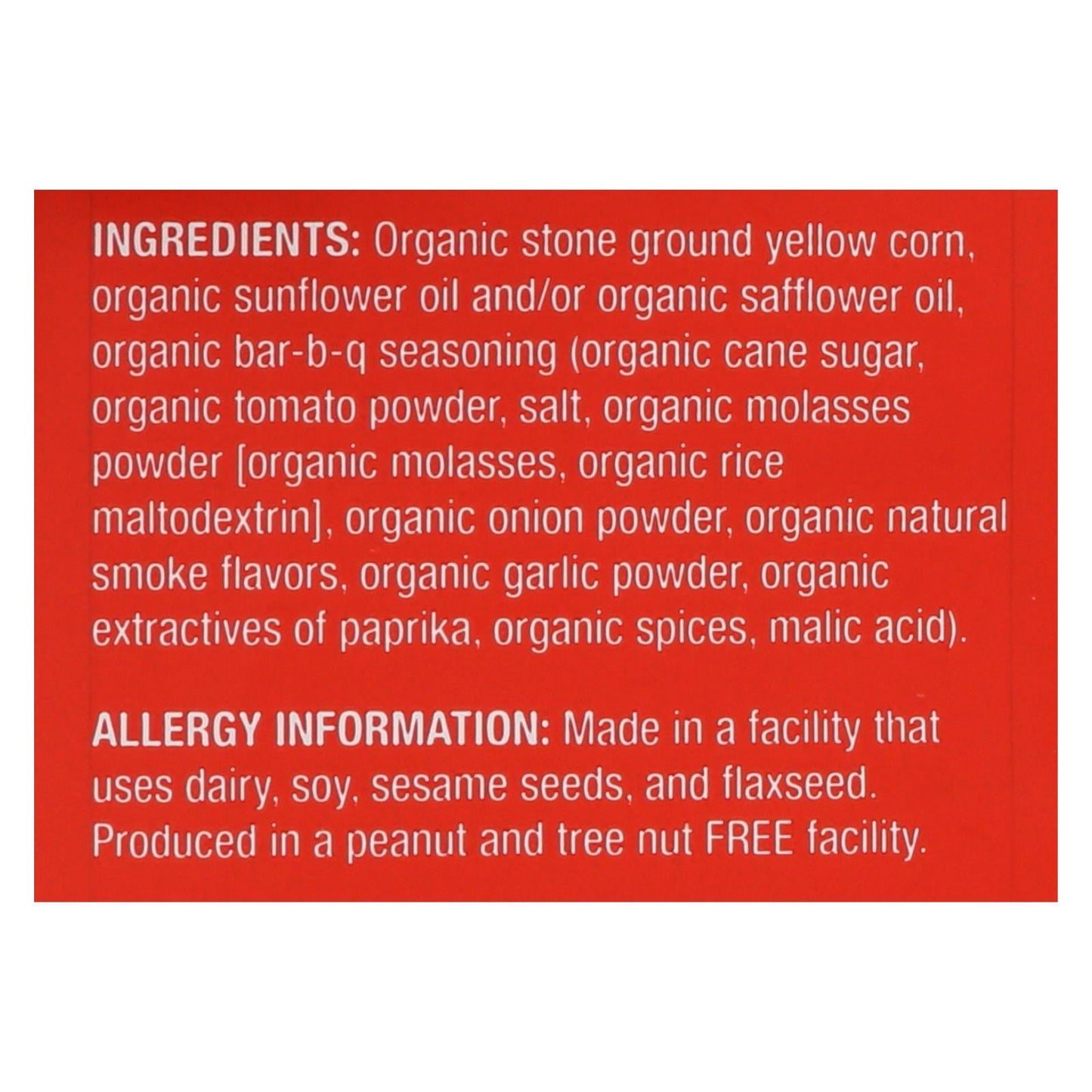 R. W. Garcia Organic Bar-B-Q Corn Chips - 7.5 oz Pack (Case of 12)