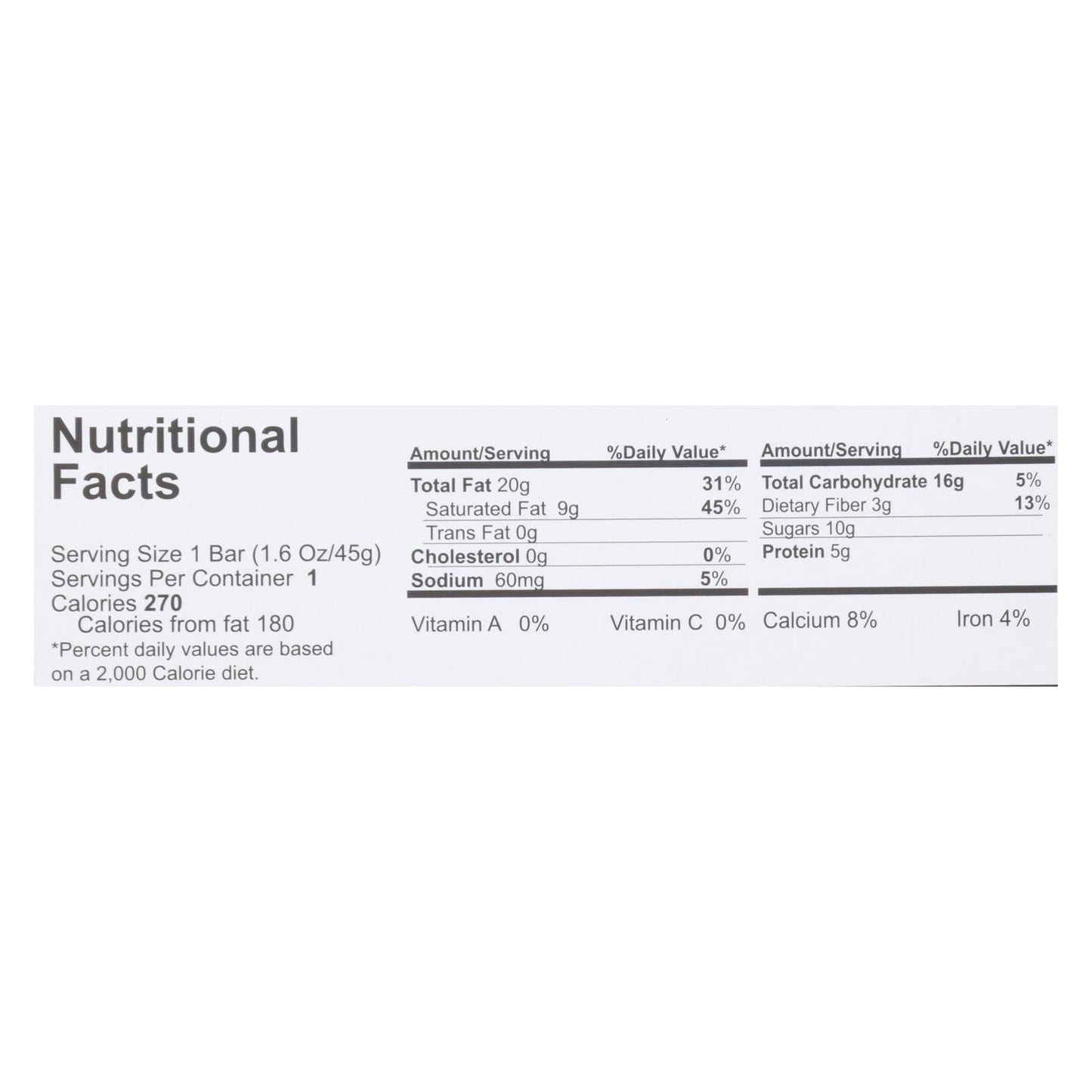 Nelly's Organics Caramel Nougat Bars, 1.6 Oz, Case of 9