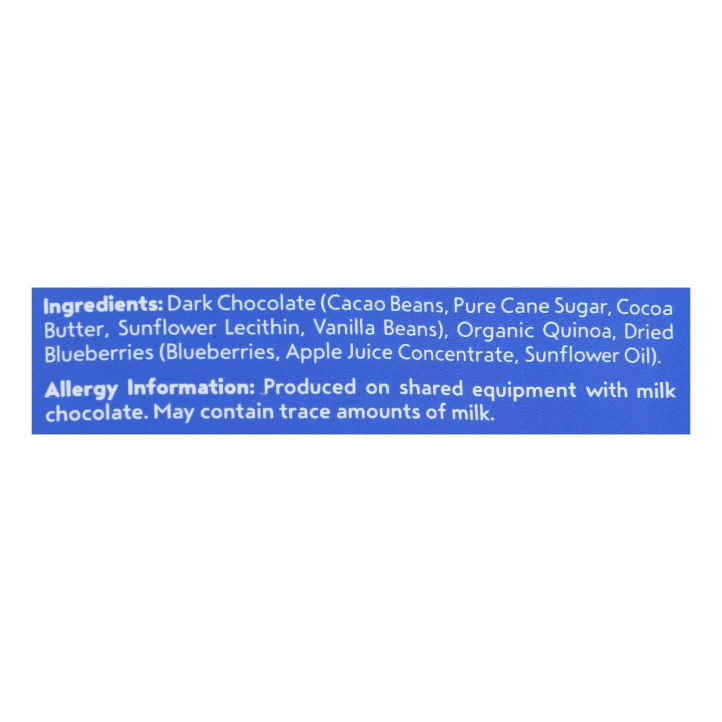 Undercover Quinoa Crispy Blueberry Quinoa Dark Chocolate - 12 Pack - 2 Oz