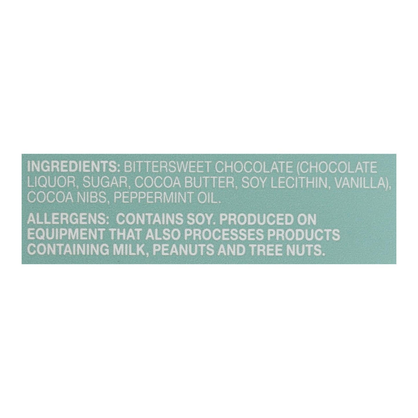 Endangered Species Chocolate Dark Chocolate Bar with Peppermint Crunch - 3oz, Case of 12