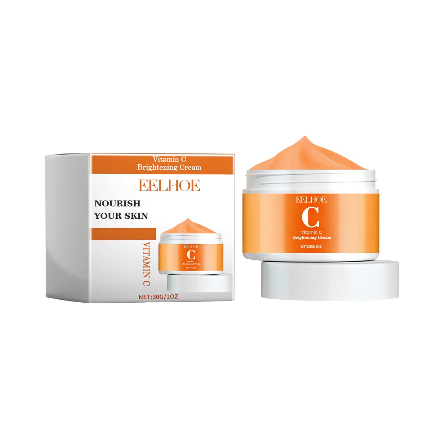 EELHOE Vitamin C Brightening Cream, Improve Drying To Reduce Fine Lines Held Acne Moist Brightens The Face Cream