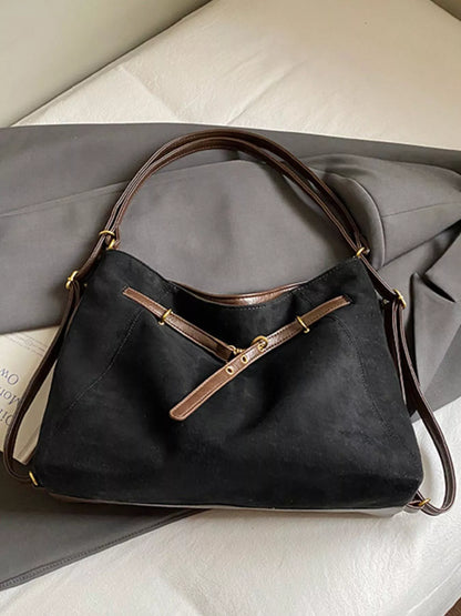 Vintage Suede Tote Bag