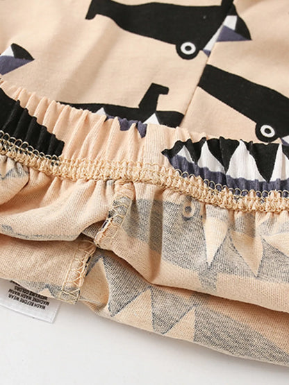 Children's Crocodile Print Short Sleeve Tee and Shorts Set