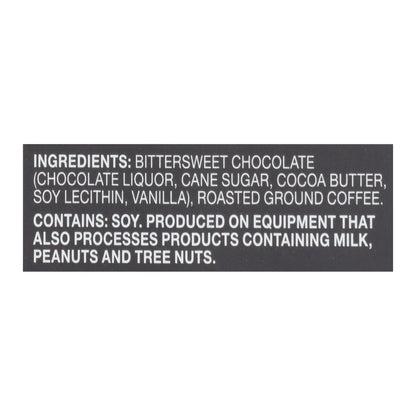Endangered Species Natural Chocolate Bars - 72% Dark Chocolate with Espresso Beans - 3 Oz Bars - Case of 12