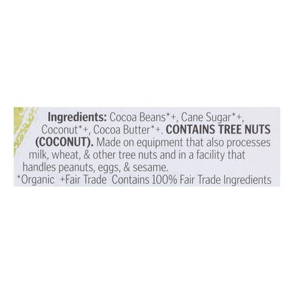 Theo Chocolate Organic Dark Chocolate Bar - 70% Cacao - Coconut - 3oz Bars - Case of 12 (Pack of 12)