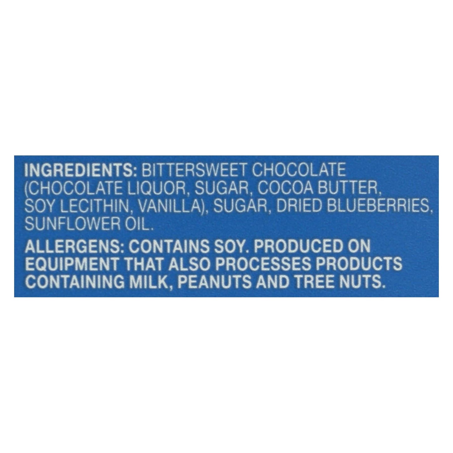 Endangered Species Natural Chocolate Bars - Dark Chocolate 72% Cocoa - Blueberries - 3 Oz Bars - 12 Pack Case