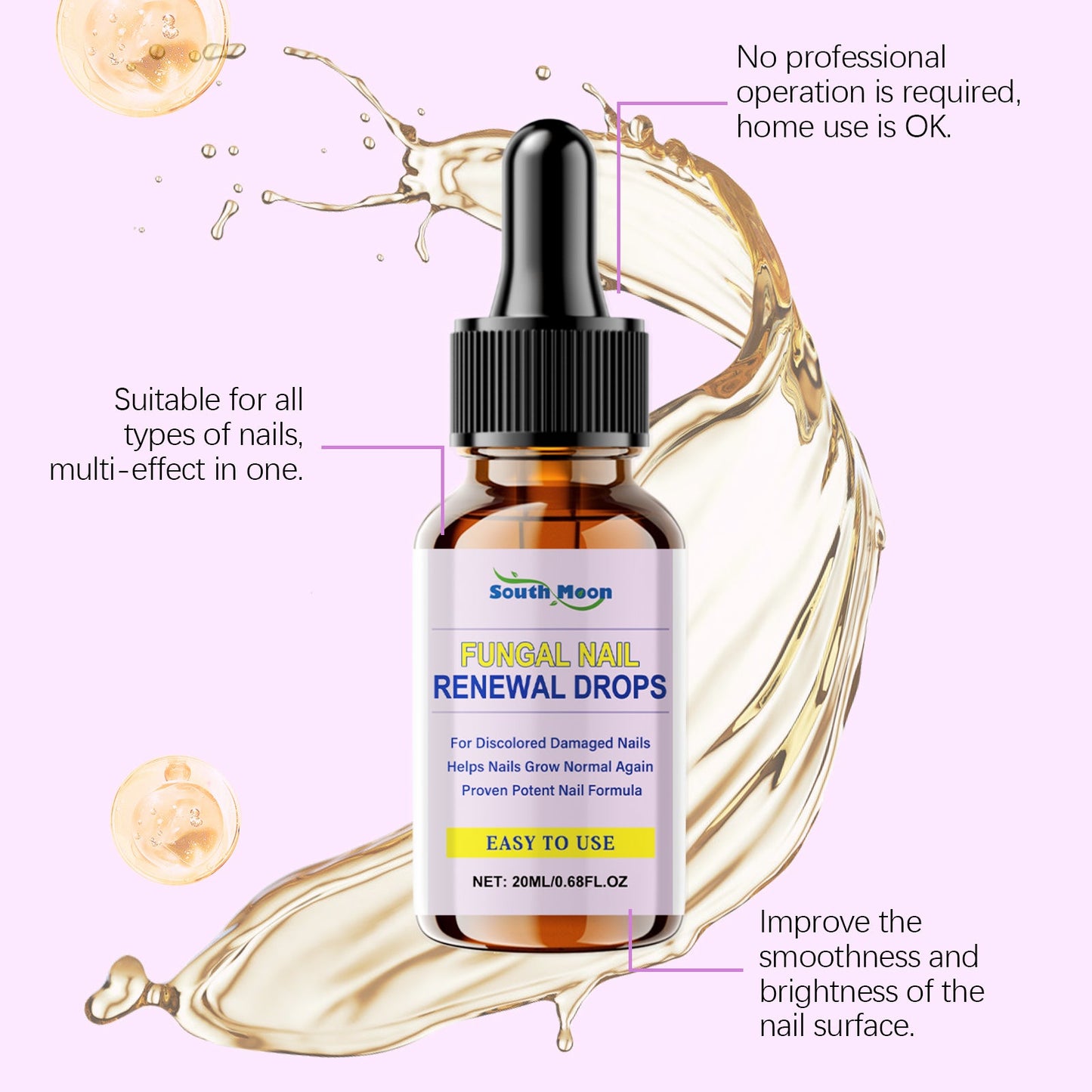 South Moon Nail Care Lotion, Moisturizing And Moisturizing Nails Daily Care Cleansing Lotion
