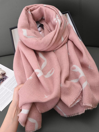 Bow Print Lightweight Scarf
