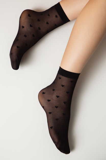 Socks Conte Fantasy - Hearts Pattern