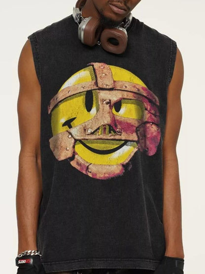 Men's Graphic Round Neck Tank Top
