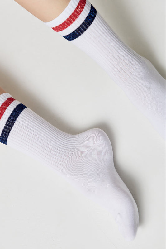 Conte Cotton Long Socks Active 157 - Lurex Stripes