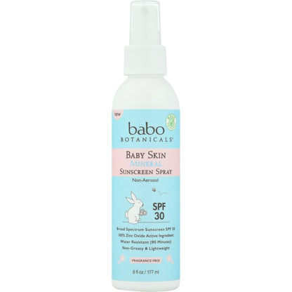 Babo Botanicals Sensitive Skin Baby Sun Spray, SPF 30 - 6 Oz