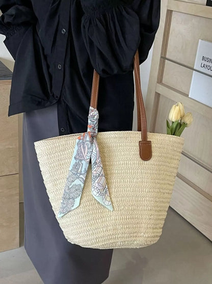 Woven Straw Shoulder Bag