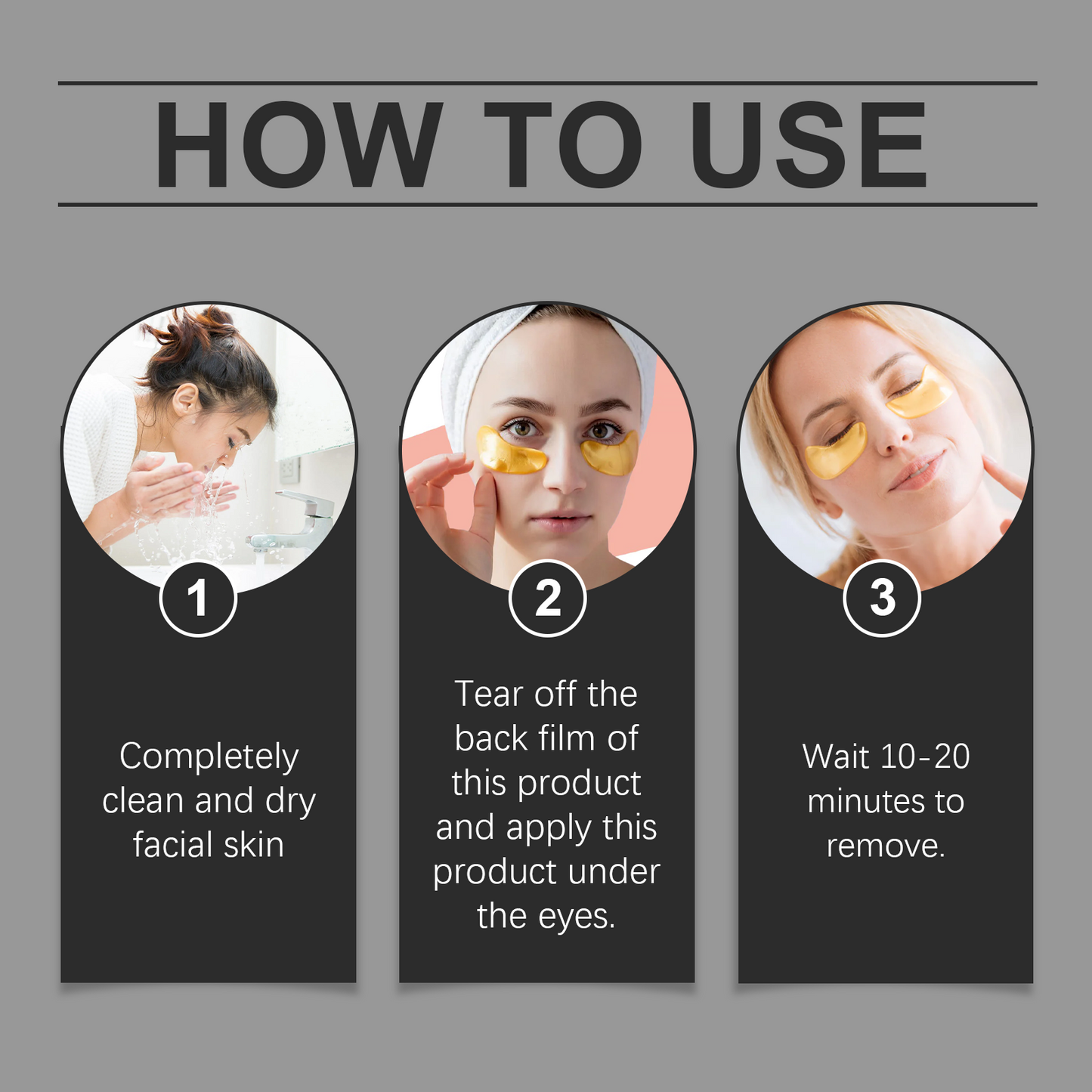OUHOE   Crystal Collagen Eye Mask Gently Hydrates The Skin Around The Eye Line Collagen Eye Mask