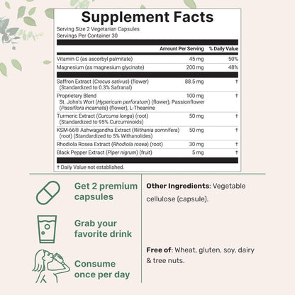 Dietary Saffron Capsule Supplement