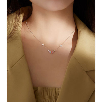 925 Sterling Silver Circle Pendant Necklace