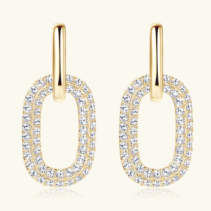 2.16 Carat Moissanite 925 Sterling Silver Earrings