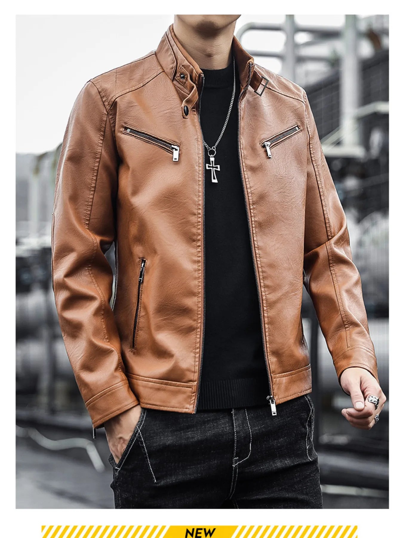 Men's Plus Size Zip Up Long Sleeve Jacket
