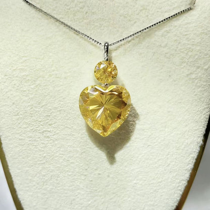 5.5 Carat Moissanite 925 Sterling Silver Pendant Necklace