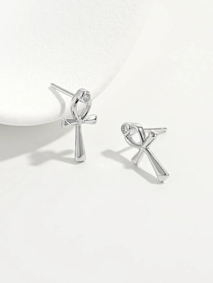 925 Sterling Silver Inland Zircon Earrings