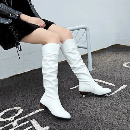 Slouch Block Heel Boots