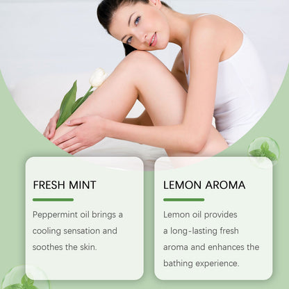 OUHOE Mint Lemon Solid Soap Gently Cleanses The Body And Moisturizes The Skin With Hand-Made Essential Oil Nourishing Bath Soap