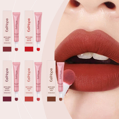 Eelhope Matte Liquid Lip Gloss Series Naturally Easy Color Colorful Lip Gloss Non-Stick Cup Multi-Color Moisturizing Lip Gloss