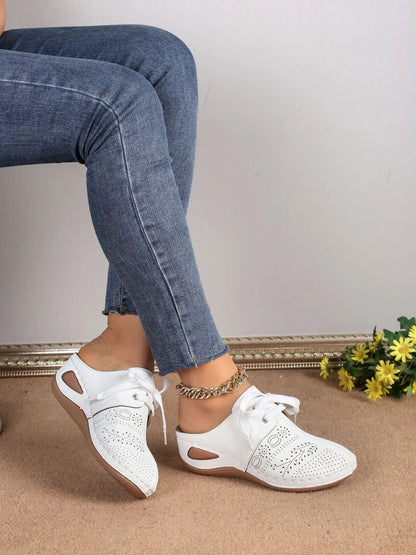 Breathable Lace-Up Slip-Ons