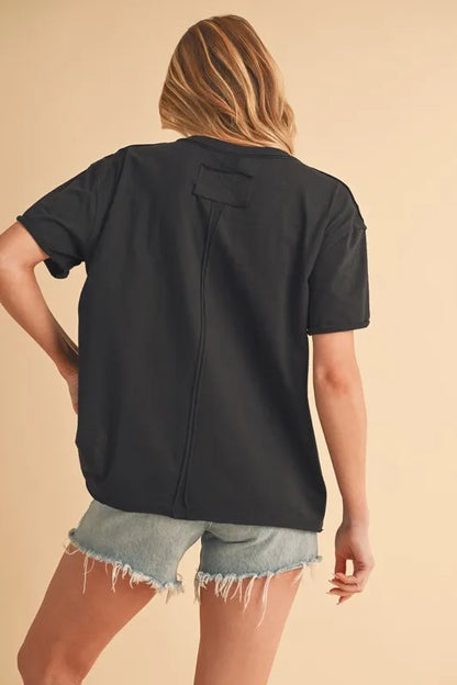Aemi+Co V-Neck Short Sleeve T-Shirt