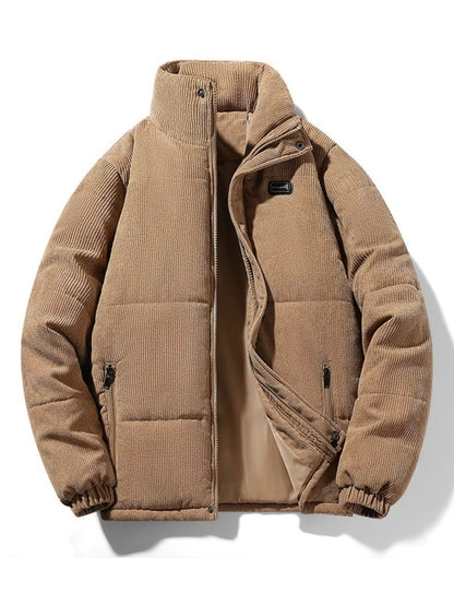 Men's Plus Size Corduroy Padded Winter Coat