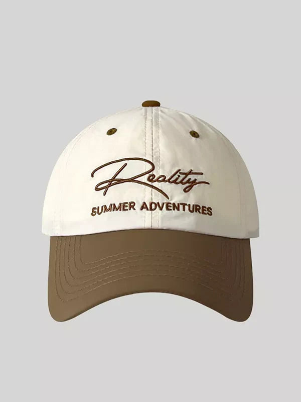 Letter Embroidered Adjustable Baseball Cap