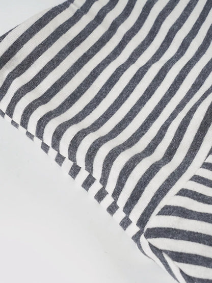 Striped Asymmetrical Hem Mini Skirt
