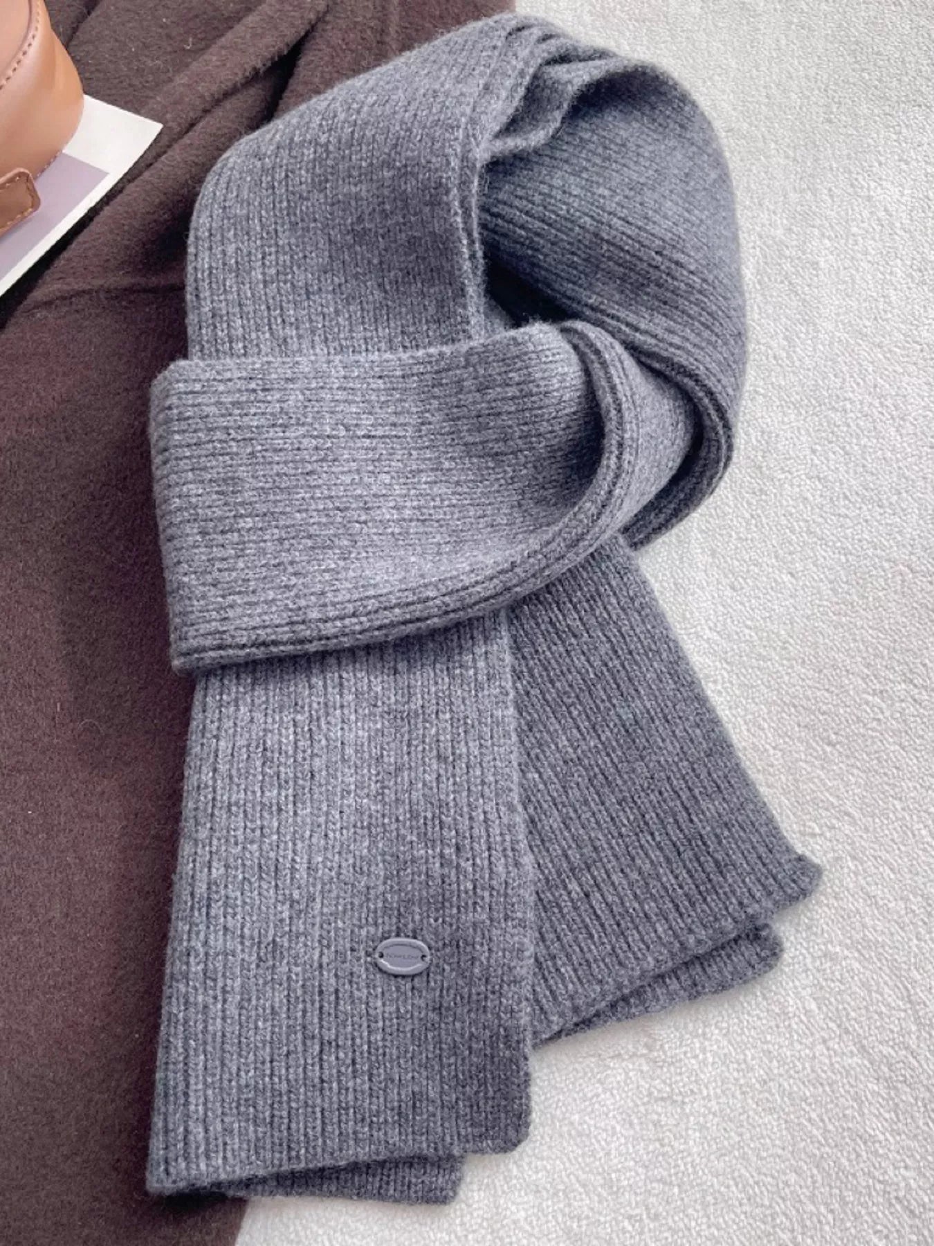 Pure Wool Soft Knit Scarf