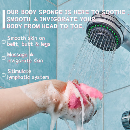 EELHOE Aromatherapy Body Sponge, Firming Skin Belly Calf Arm Toning Body Cleansing Bath Sponge