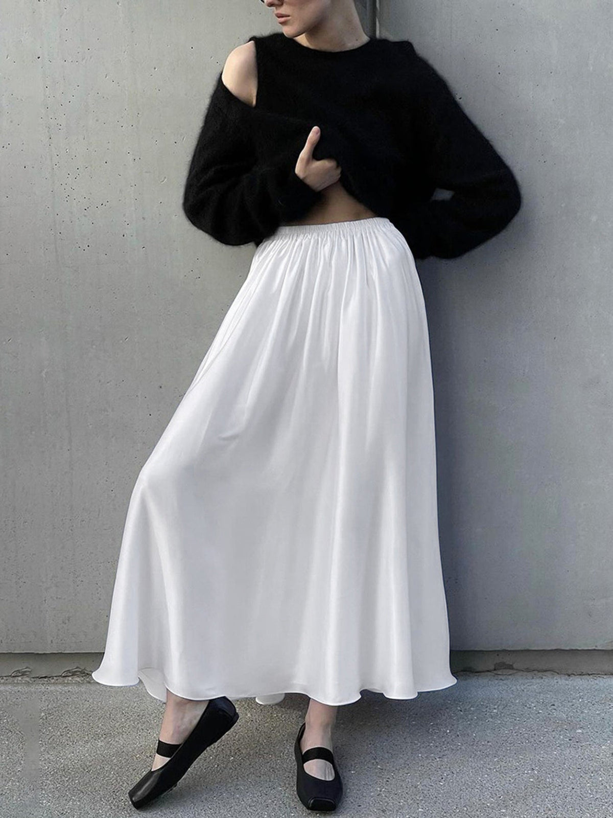 Elastic Waist Skirt