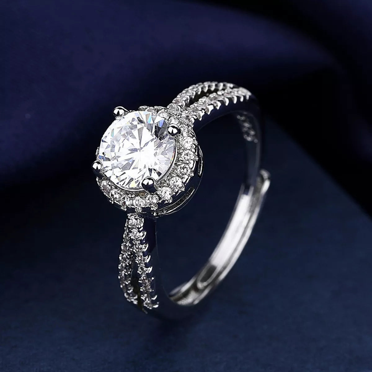 1 Carat 925 Sterling Silver Moissanite Ring
