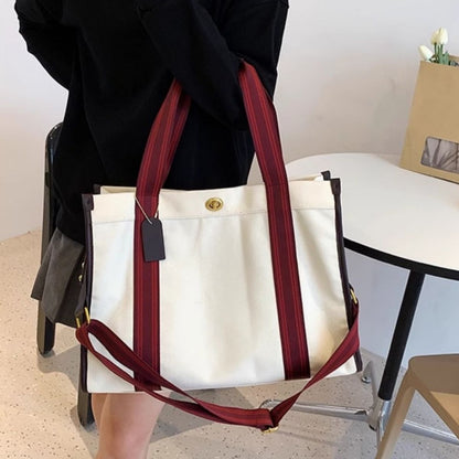 Contrast Canvas Tote Bag