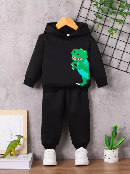Children's Dinosaur Graphic Hoodie & Pants Set