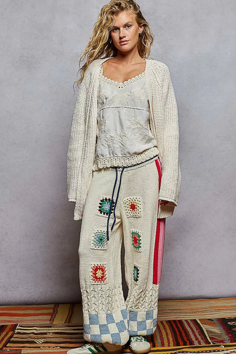 POL Open Front Knit Cardigan with Front Pocket