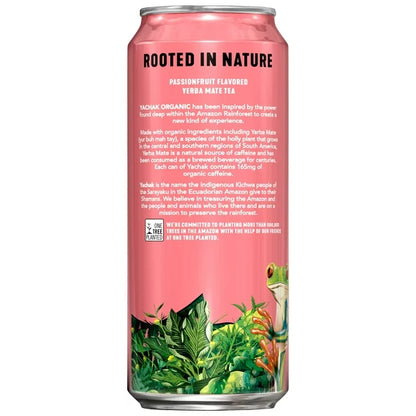 Yachak Passionfruit Yerba Mate, 16 oz Can (12-Pack)