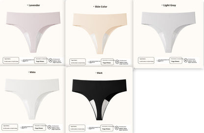 Women's Ice Silk Seamless Solid Color Anti-embarrassment Line Underwear
