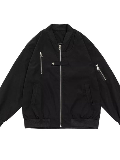 Men's Plus Size Zip Up Long Sleeve Jacket