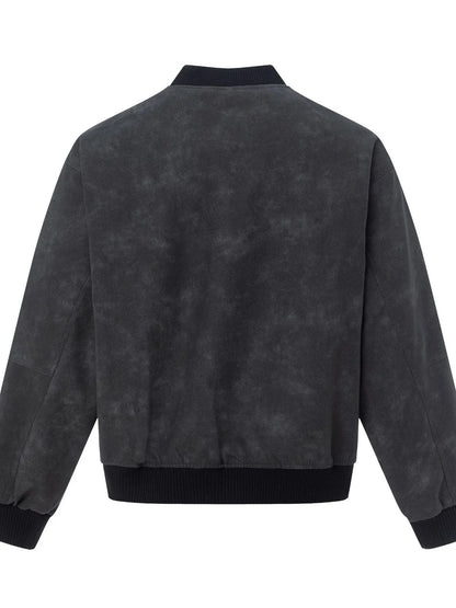 Men's Zip Up Letter Graphic Bomber Jacket