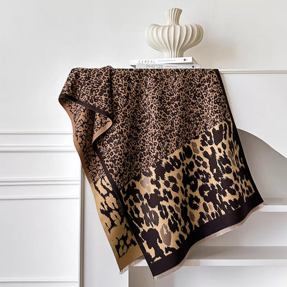 Leopard Print Winter Scarf