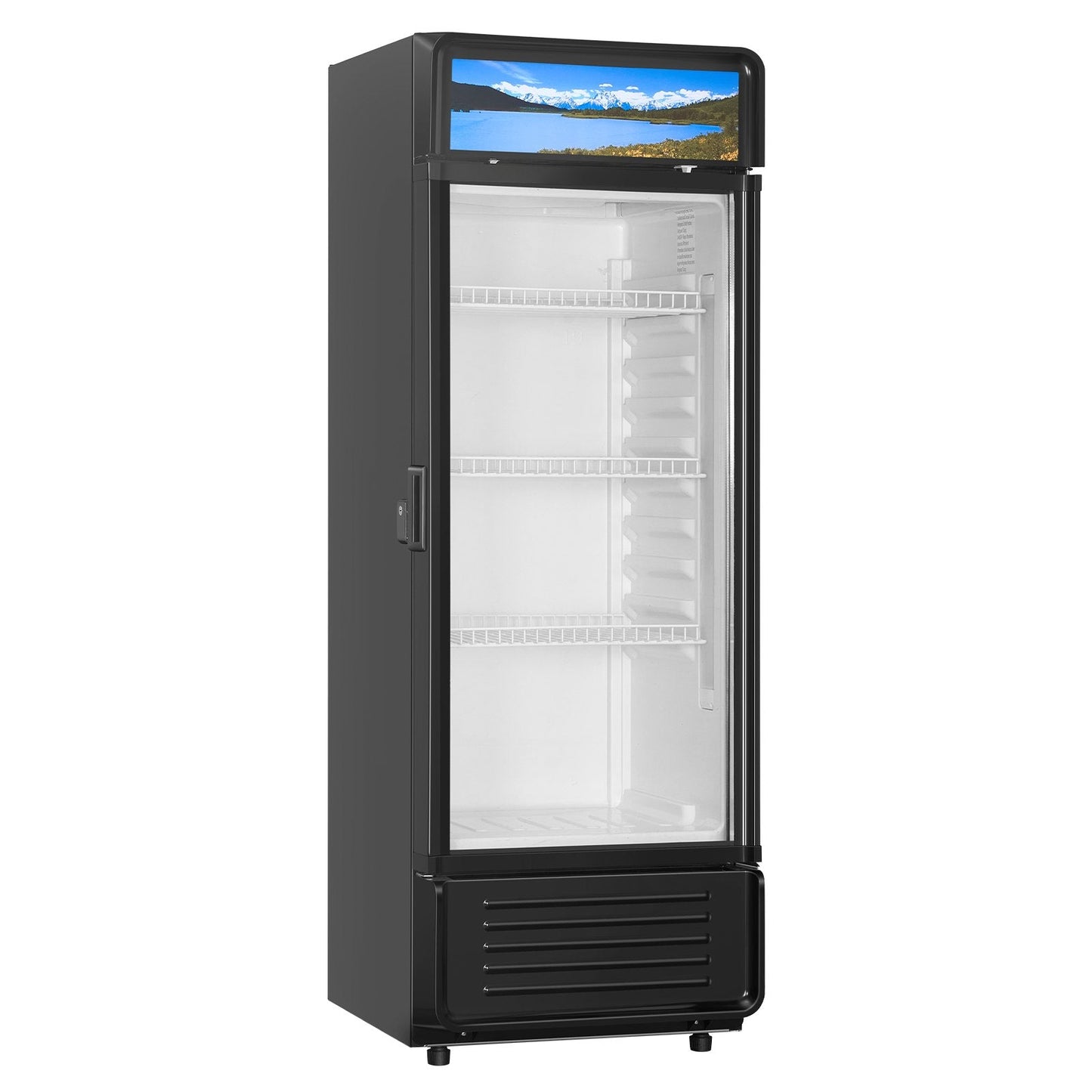 Commercial Merchandiser Refrigerator 6.9 CU.FT Glass Door Beverage Refrigerator