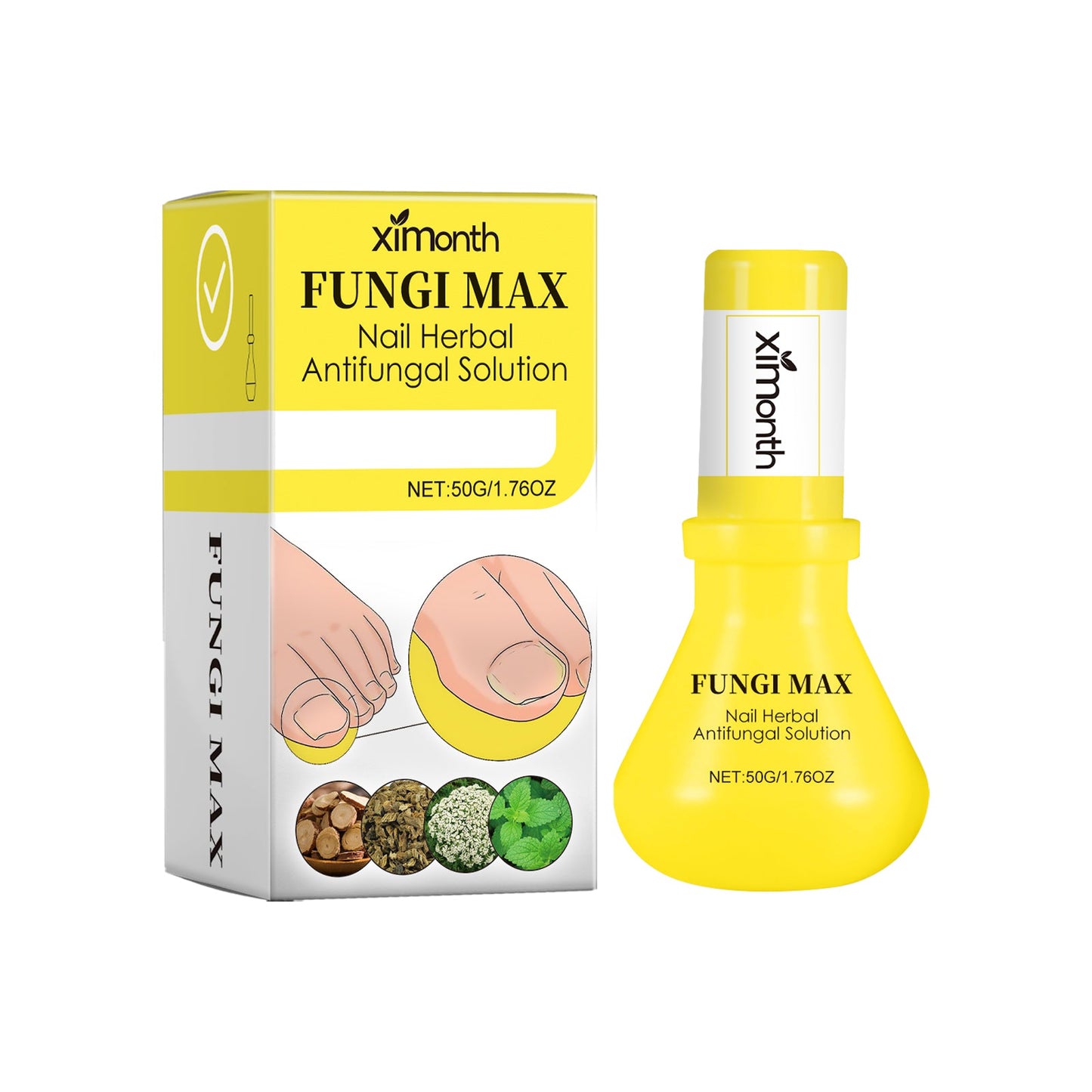 Ximonth Herbal Nail Care Solution Hand, Foot And Nail Cleansing And Repair Bright Nail Thick Toe Care Solution