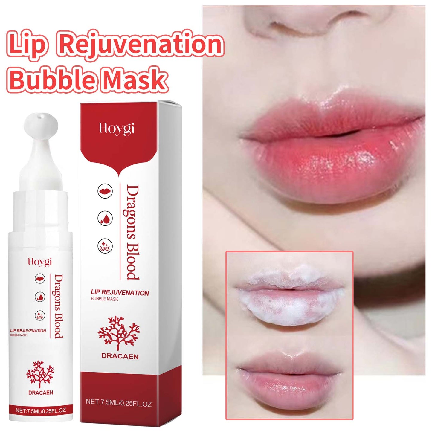 Hoygi Whitening Lip Line Bubble Lip Balm, Moisturizing And Hydrating Lip Mask Lip Care And Anti-Dryness